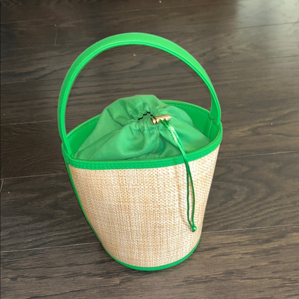 Green and Tan Bucket Bag